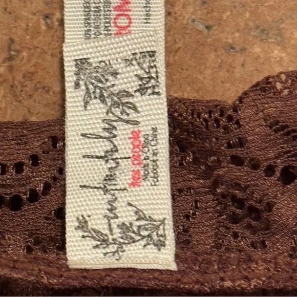 Free People Intimately Last Dance Brown Lavender Lace Halter Bralette Womens XL - Picture 10 of 13